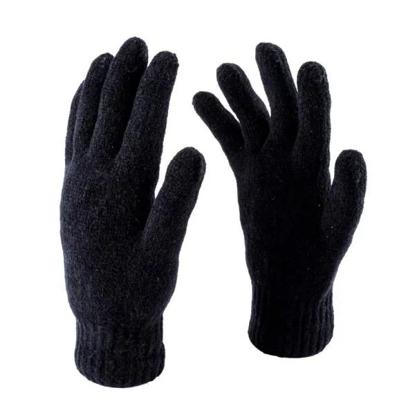 2 Pack Women Black Thermal Heat Control Fingerless Gloves