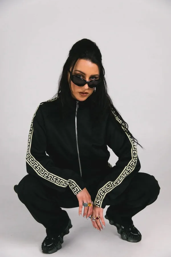 BLACK GEO TRACK JACKET