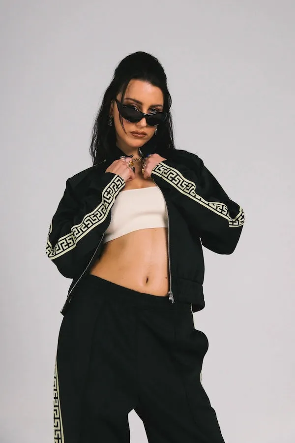 BLACK GEO TRACK JACKET