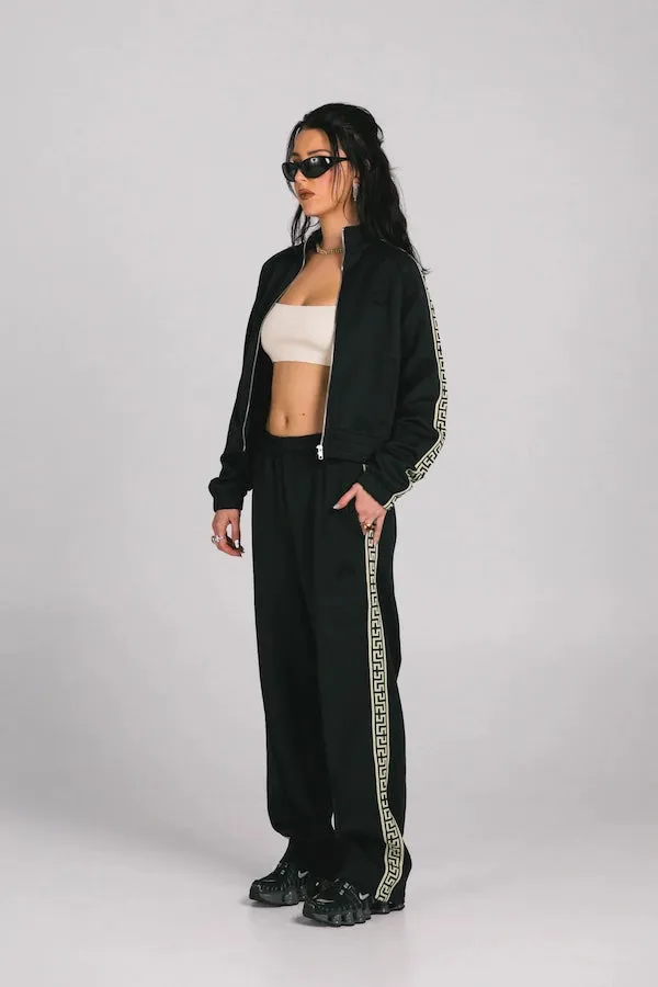 BLACK GEO TRACK JACKET