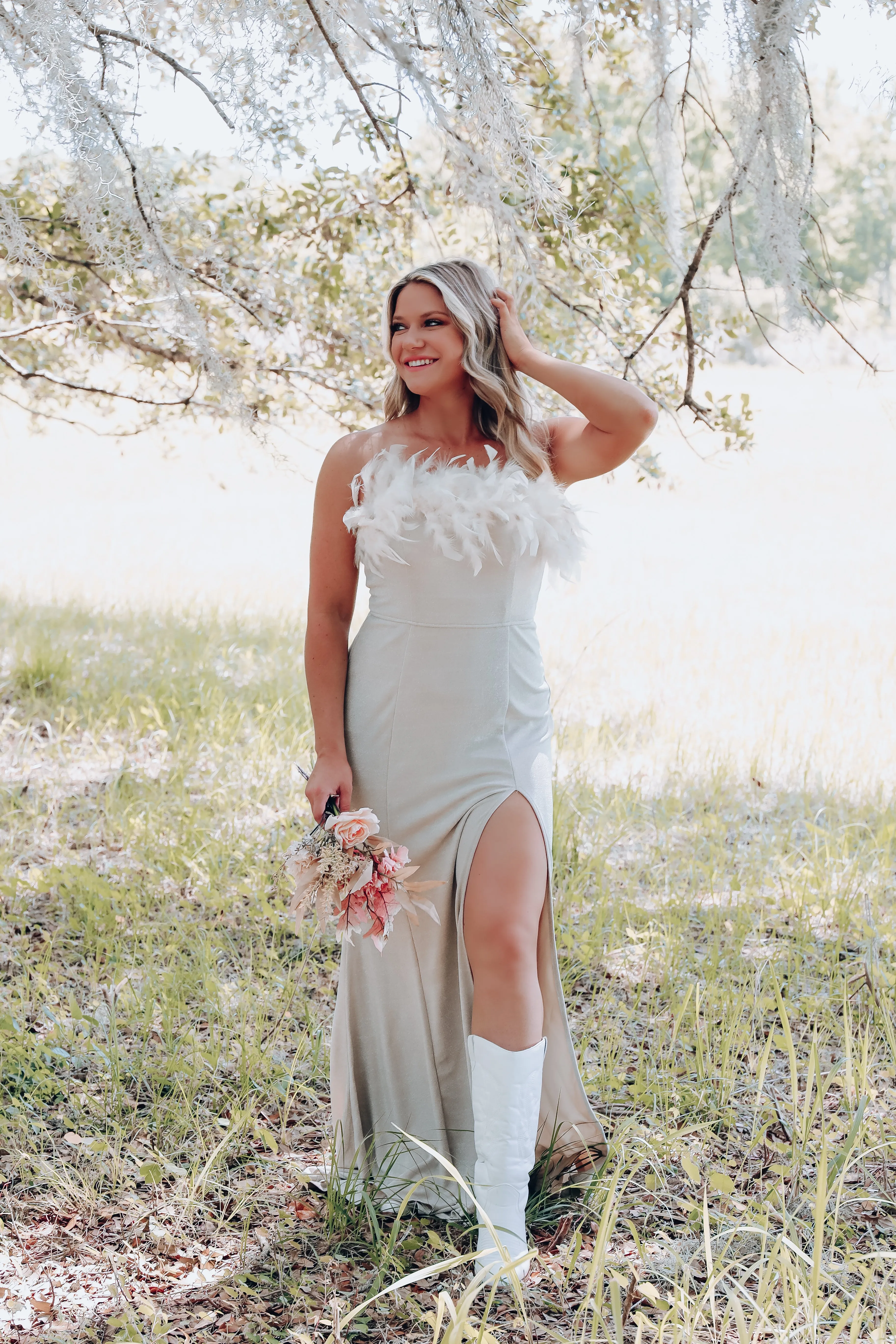 Evening Affair Strapless Bodycon Maxi Dress