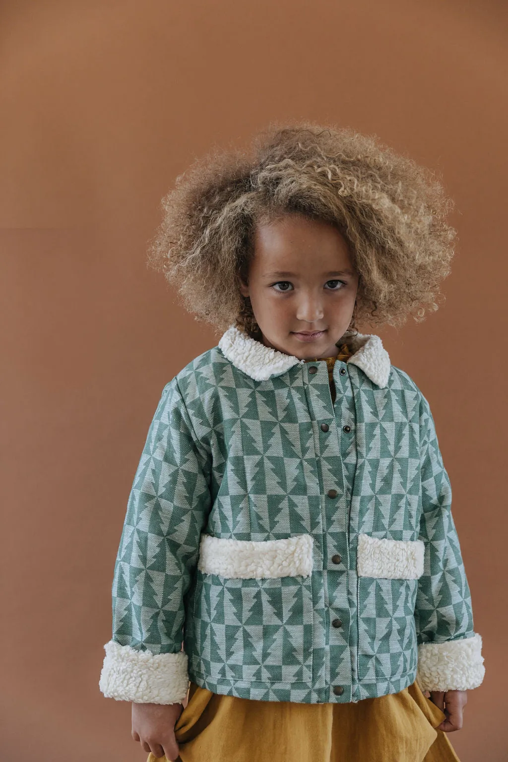 Fin and Vince - Sherpa Jacket (Pine Tree) - Only 6/12