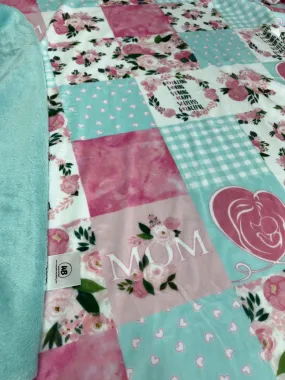 I Love Mom Minky Blanket Choose from MANY backing options in 3 sizes