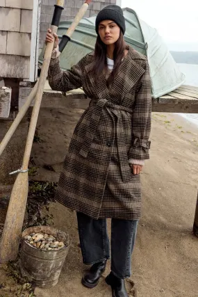 Jackie Plaid Trench