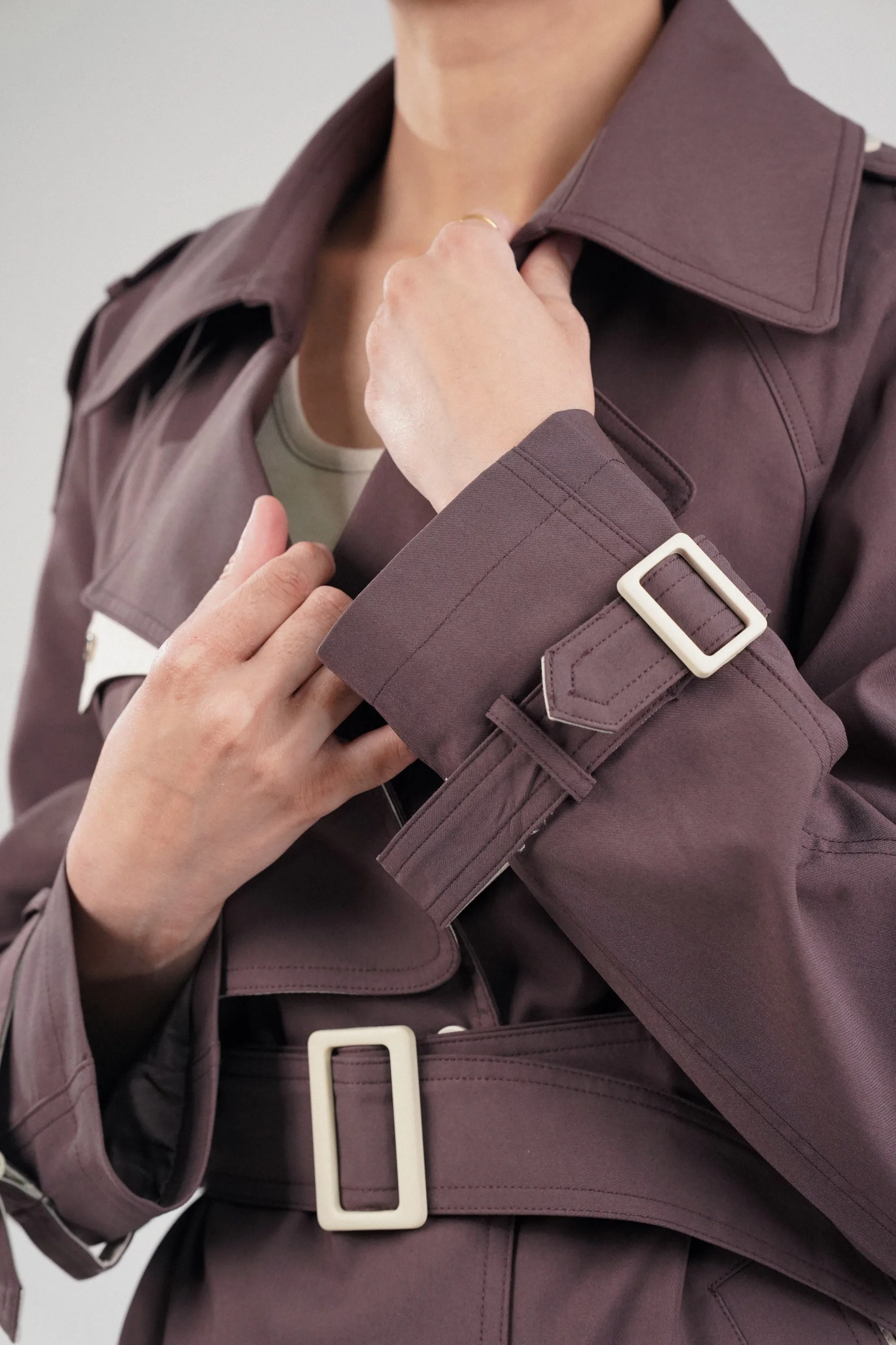 Mulberry Wine Trench Coat