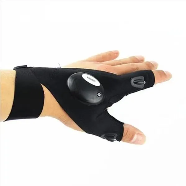 Outdoor LED Flashlight Glove, Camping Fishing Accessories, Gifts for Men Dad Husband Him