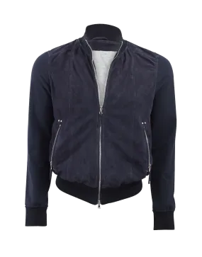 Perforated Suede Track Jacket