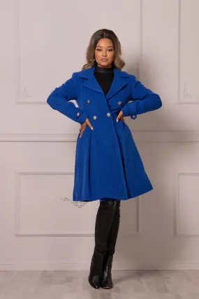 Royal Blue Midi Coat