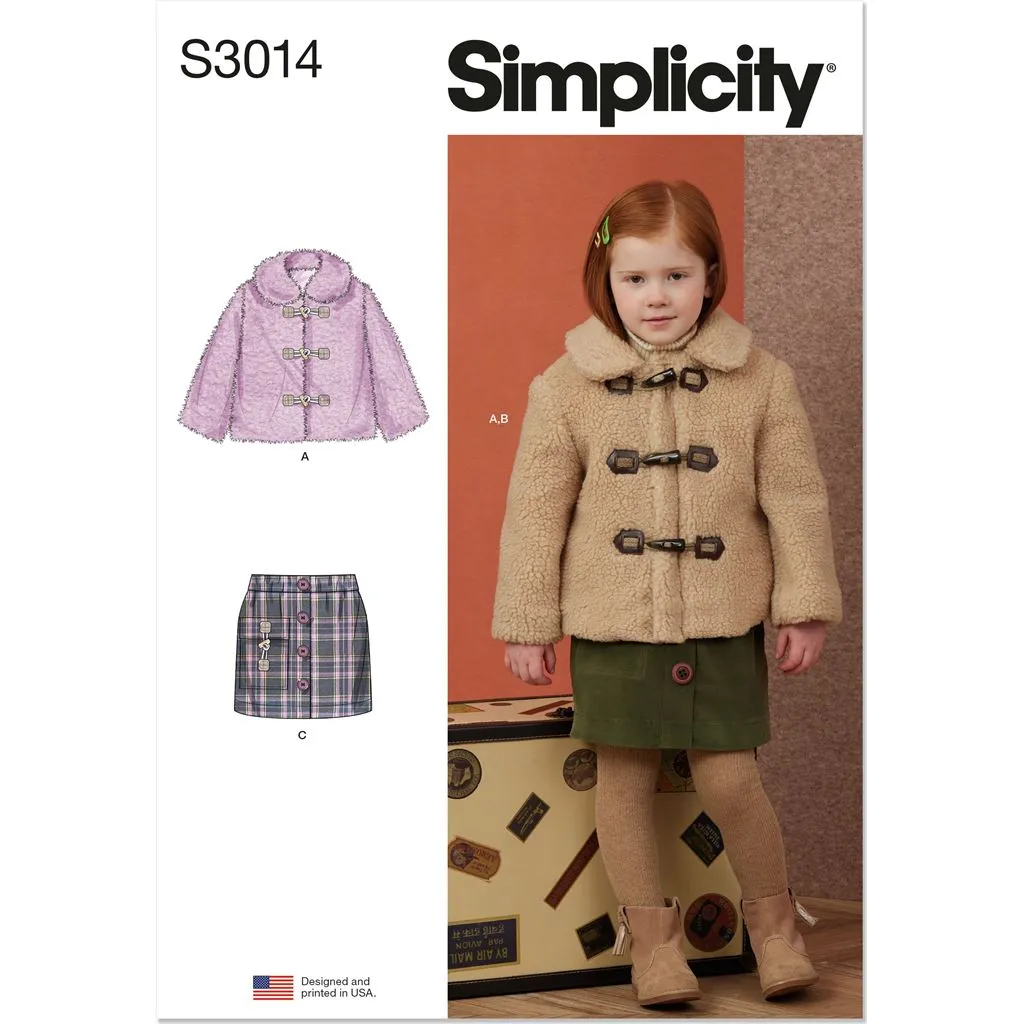 Simplicity Sewing Pattern S3014 Children's Jacket and Skirts