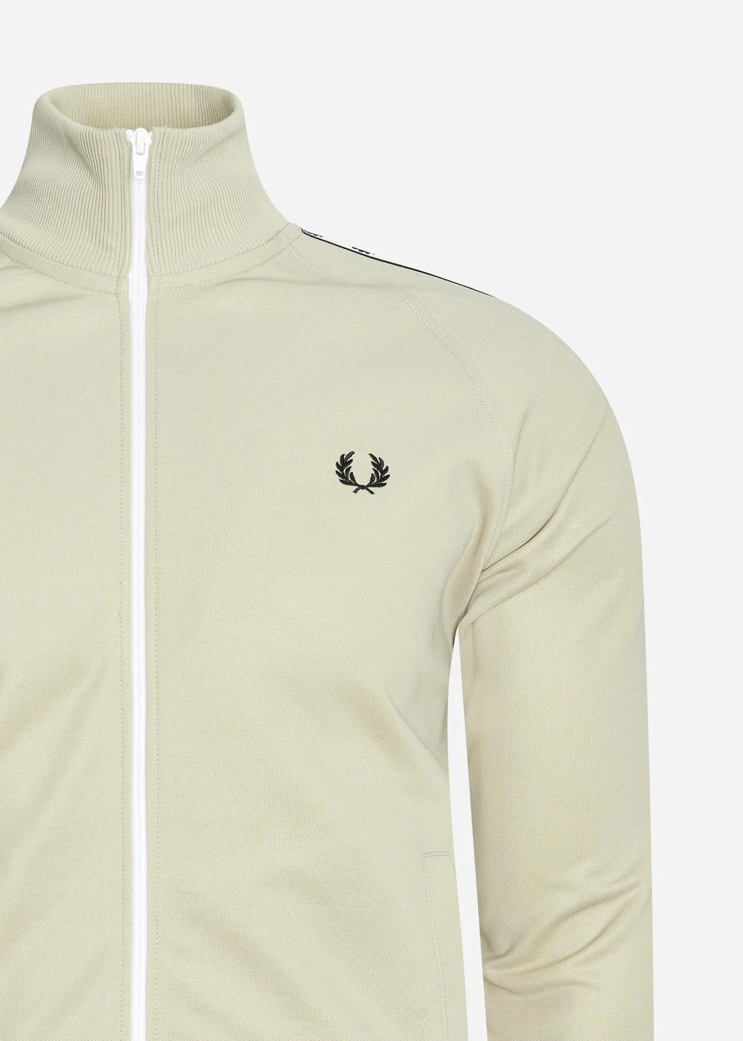 Taped track jacket - light oyster